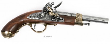Pistola de Napoleón tipo pedernal hecha en madera. 430x171 custom - Pistolas de Pedernal