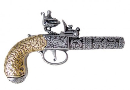 Pistola de bolsillo fabricada por Kumbley y Brum en Londres 1795 430x299 custom - Pistolas de Pedernal