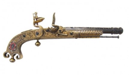 Pistola escocesa fabricada por Murdoch de Dowane en 1760 430x253 custom - Pistolas de Pedernal