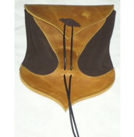 Bolsa campesino cuero mostaza marrón 455x463 custom - Bolsos y mochilas medievales en cuero