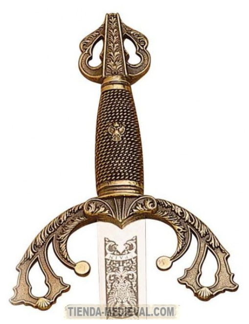 Espada Tizona del Cid infantil acabados oro o plata vieja - Factoría Medieval: Espadas