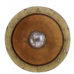 Escudo griego clípeo con grabado central