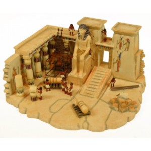 figura construccion templo egipcio - Figuras de Cleopatra decoradas en resina