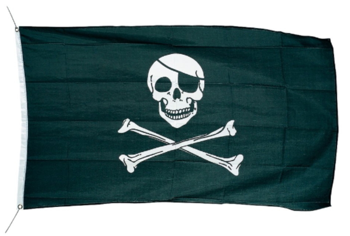 Bandera pirata - Espadas de Piratas del Caribe