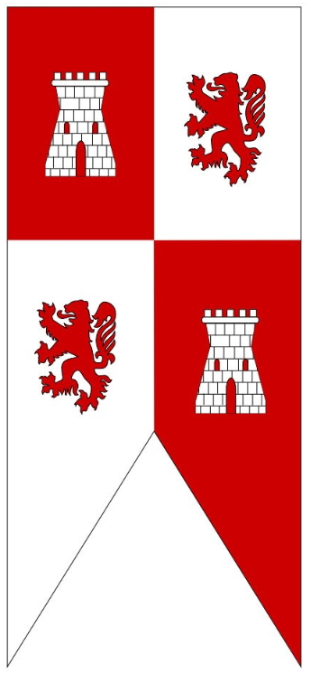 Estandarte cuartelado Castilla y León - Espectaculares estandartes medievales