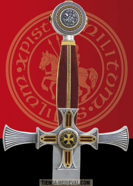Espada templaria damasquinada - Las Cruzadas y los Templarios