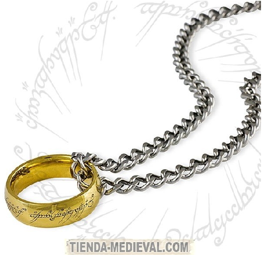 Colgante anillo único Señor Anillos - Colgante y Tiara con perlas de cristal