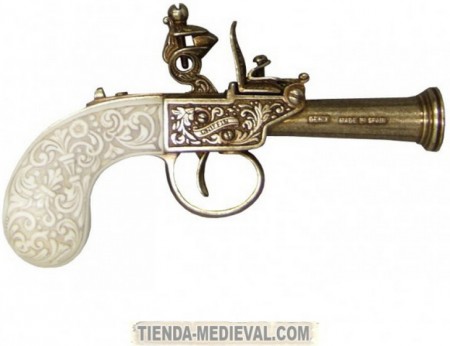 PISTOLA DE CHISPA INGLESA AÑO 1798 450x346 - Réplicas de pistolas antiguas de pedernal