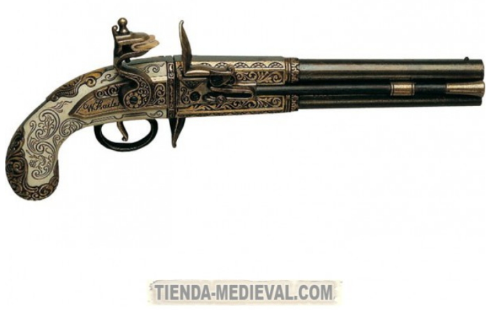 Pistola dos cañones giratorios, Reino Unido, 1750