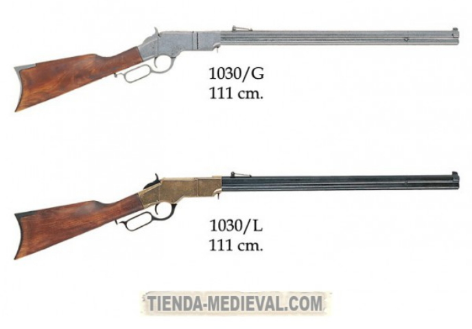 RIFLE HENRY CON CAÑÓN ORTOGONAL GUERRA CIVIL EUA 1860 - Réplicas de pistolas antiguas de duelo