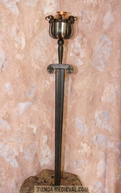 Antorcha espada grande 168 cms. - Torce medievali in ferro battuto