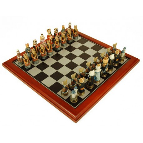 ajedrez perros y gatos 40x40x2 cms - Ajedreces de colección: medievales, romanos, egipcios