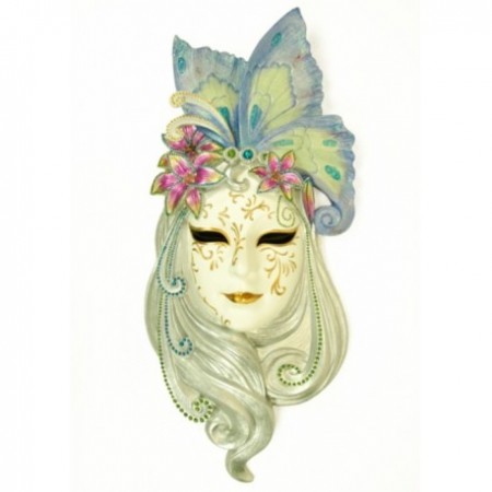 mascara veneciana lirio grande 450x450 - Máscaras Venecianas para decorar
