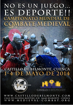 CARTEL COMBATE MEDIEVAL 2014 CASTILLO BELMONTE - Campeonato mundial de combate medieval 2020 IMCF