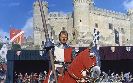 Charlton Heston convertido en 'El Cid' frente al castillo de Belmonte