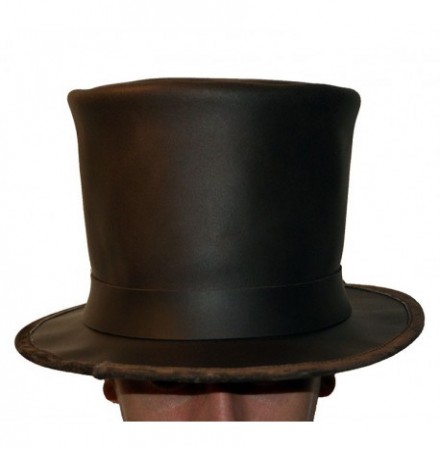 sombrero copa alta chistera 440x449 custom - Prendas de cuero para el Movimiento SteamPunk