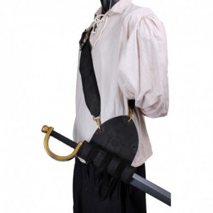 tahali estilo renacentista 300x300 - Bolsos y mochilas medievales en cuero