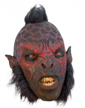 Máscara Orco Carnal con pelo 355x450 - Terroríficas máscaras en látex de duendes y zombies