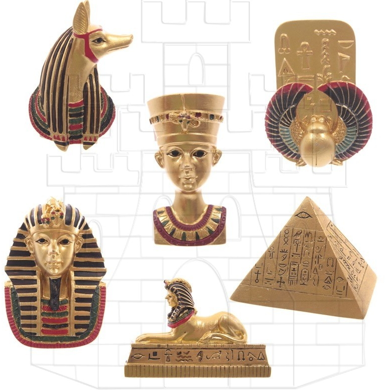 SET 6 IMANES EGIPCIOS NEVERA - Imanes de época para tu nevera