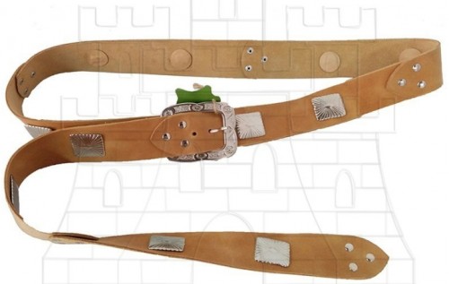 Cinturón chapones romano y medieval con hebilla