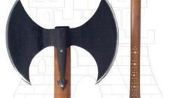 Hacha doble hoja funcional 250x141 - Cuchillos de combate medievales