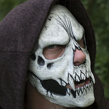 Máscara calavera blanca ajustable - Martillo medieval de guerra