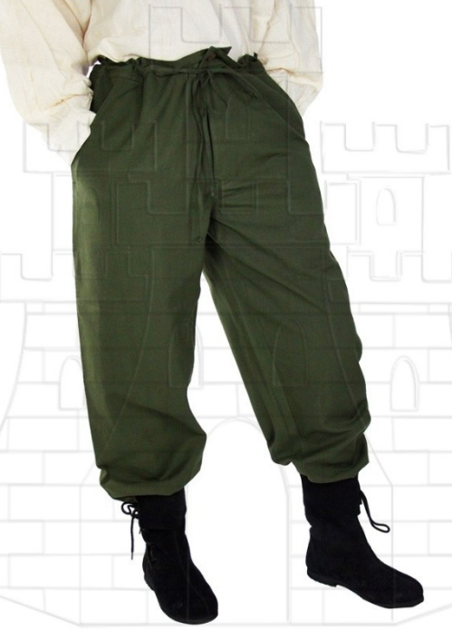 Pantalón medieval verde suave - Estilos de pantalones medievales
