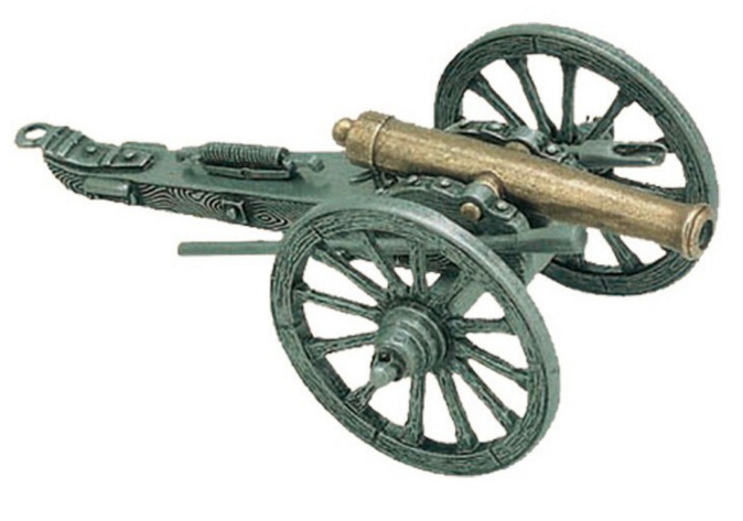 Cañón utilizado en la guerra civil EUA 1861 - Cañones medievales y de época en miniatura