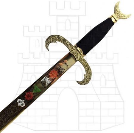 Cimitarra árabe dorada 450x450 - Espadas Árabes