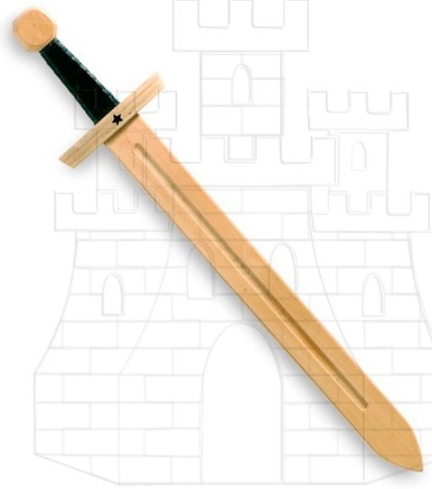 Espada madera Caballero Estrella - Armería medieval para juegos infantiles