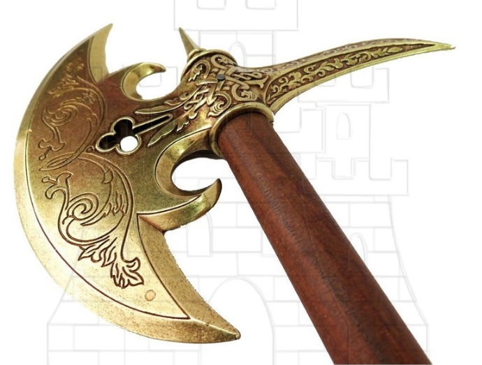 Hacha de guerra doradaAlemania siglo XV - Espadas funcionales para recreaciones