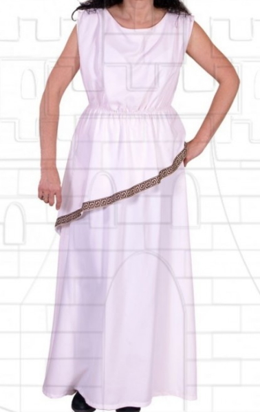 Vestido Romano Mujer Blanco