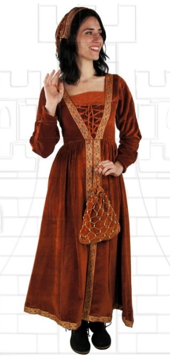 Vestido medieval Reina Katerina - Trajes y vestidos medievales de personajes de la época