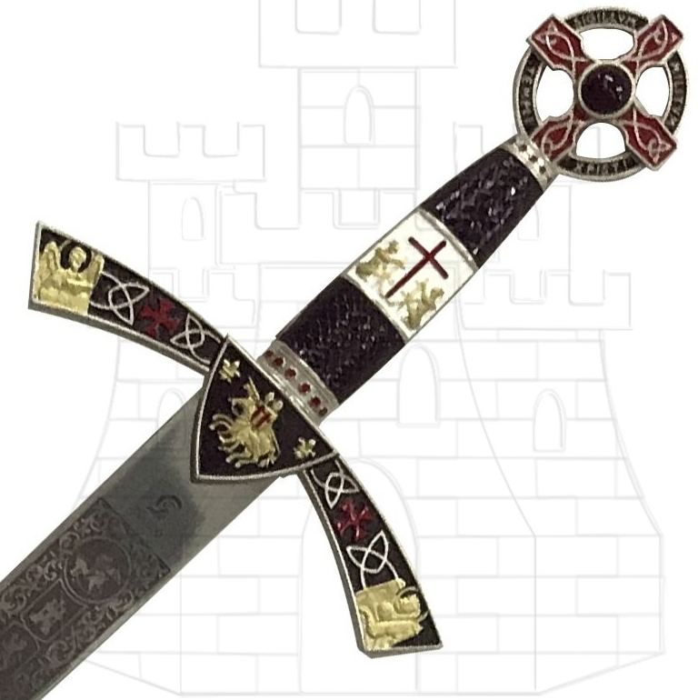 Espada Templaria decorada - Espadas de los Caballeros Templarios