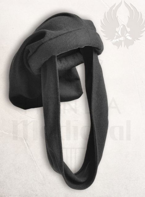 Gorro Medieval Rafael en negro Unisex - Sombreros, gorros y crespinas medievales