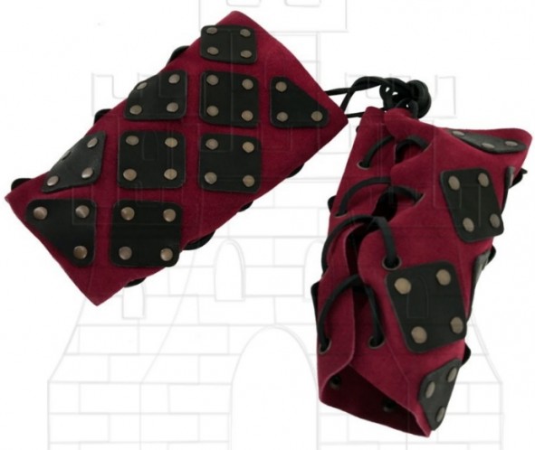 brazaletes medievales reforzados color granate 591x498 custom