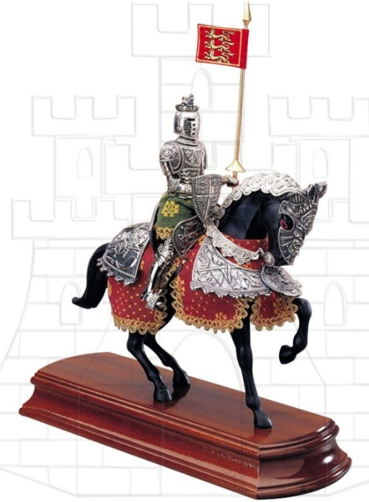 Caballo Príncipe Valiente en plata - Caballeros medievales montados a caballo