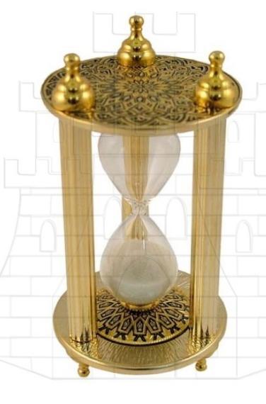 Reloj arena Damasquinado - Reloj de sol renacentista en latón
