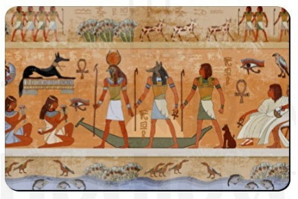Imán flexible rectangular con Iconos Egipcios