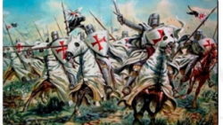 Imán lucha Caballeros Templarios 250x141 - Miniaturas de escudos medievales