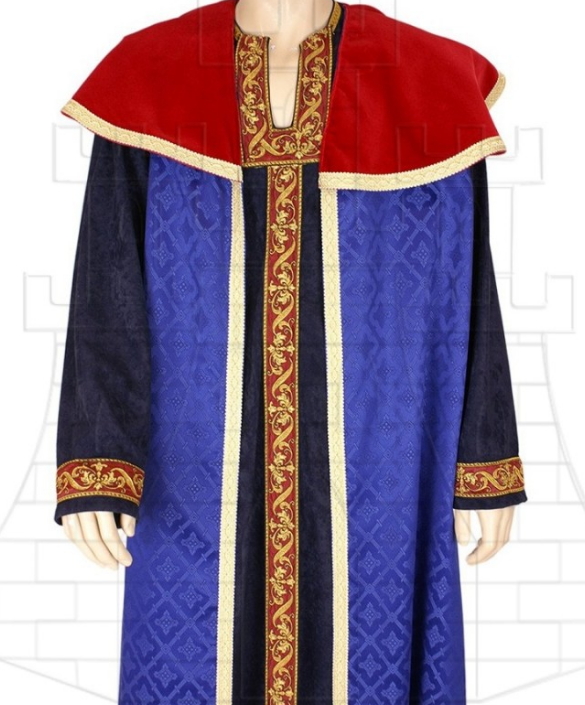 Traje medieval rey con capa - Vestidos Medievales Cortesanos
