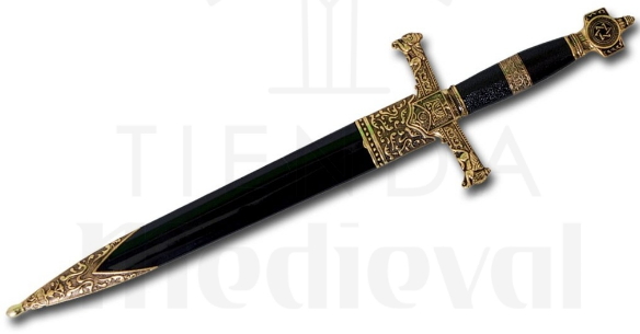 Daga Salomón Con Vaina negra - Espada del Rey Salomón