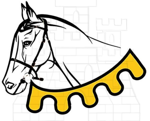 Decoración cuello caballo medieval