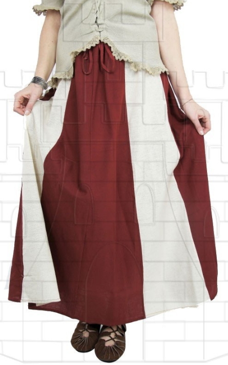 Falda medieval bicolor
