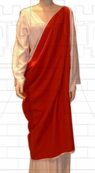 Vestido romano mujer rojo - Vestidos medievales de dama para fiesta
