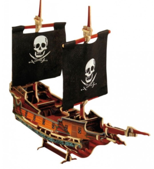 Barco pirata Jack Puzzle 3D