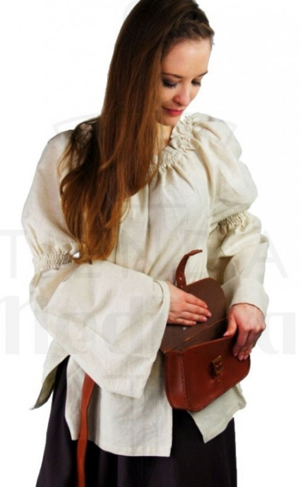 Blusa medieval clásica crema - Hermosas blusas medievales de mujer