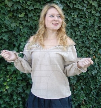 Blusa medieval mujer volantes 1 - Hermosas blusas medievales de mujer