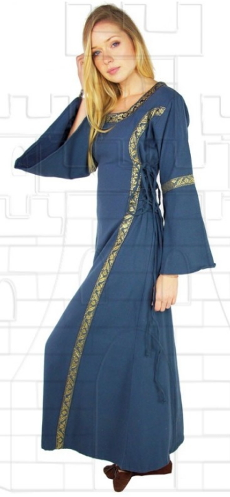 Vestido medieval mujer Azul - Novedosos diseños en trajes medievales