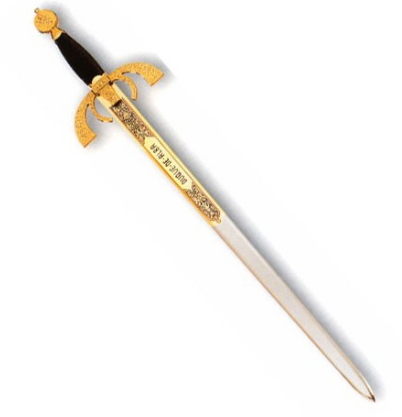 Espada Duque de Alba en dorado - Espadas del Gran Duque de Alba